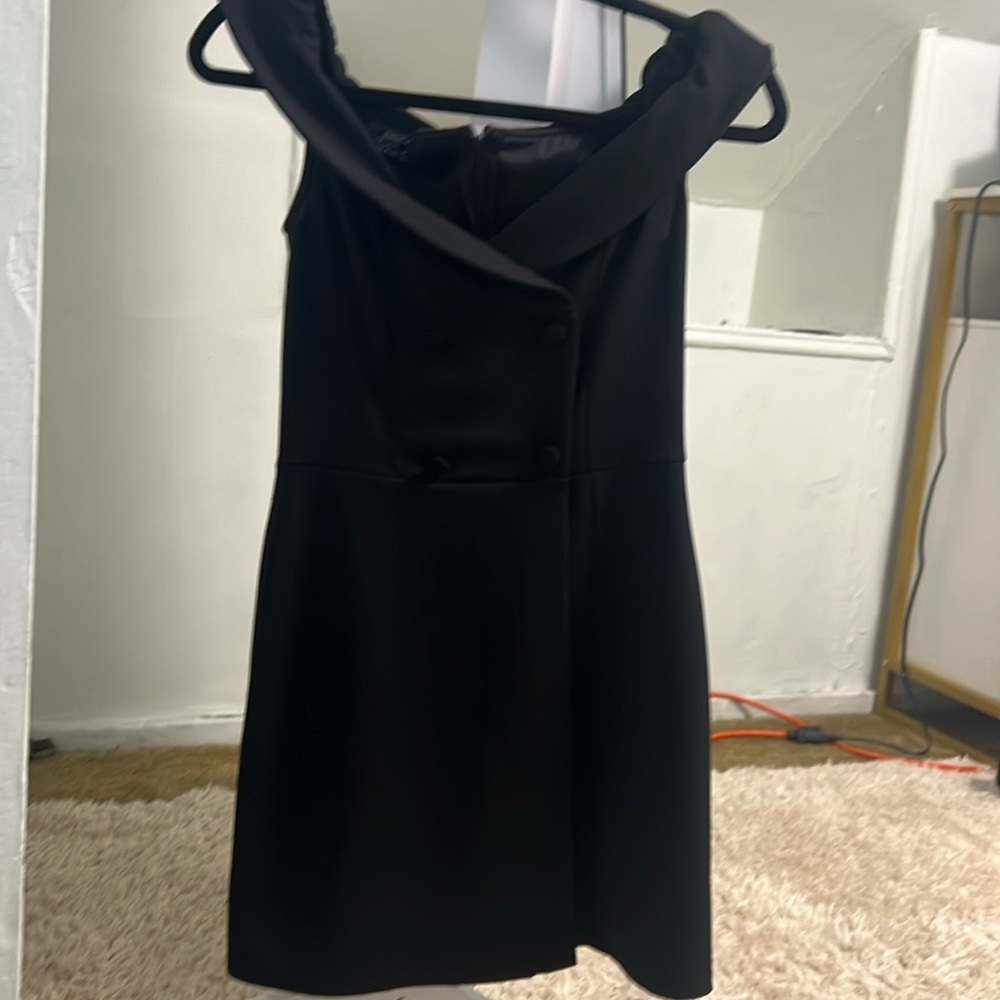 Short Black Bershka Tuxedo Dress